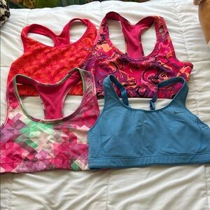 Reebok Pink and Blue Sports Bra Collection